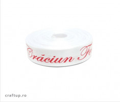 Banda decorativa &amp;amp;#8211; Acetat 15mm &amp;amp;#8211; Craciun Fericit (rola 25m) foto