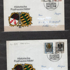 GERMANIA (DDR) 1990 - INSEMNE OFICII POSTALE. PLICURI CIRCULATE, Y23