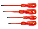 Kit şurubelniţe izolate slim Phillips şi plat NEO TOOLS 4 piese 1kV AC