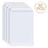 Plicuri Corespondență, Model C08-P302, Set 20 Bucăți, Alb, Dimensiuni 16.2x22.9cm, GSM 100, Oem
