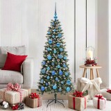 VidaXL Brad de Crăciun artificial cu 150 LED Verde 66 x 66 x 150 cm 3395815