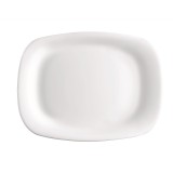 Platou Bormioli Parma, forma dreptunghiulara, opal, alb, 21 x 18 cm
