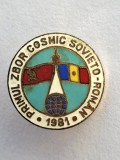 Insigna Primul zbor cosmic sovieto - roman 1981