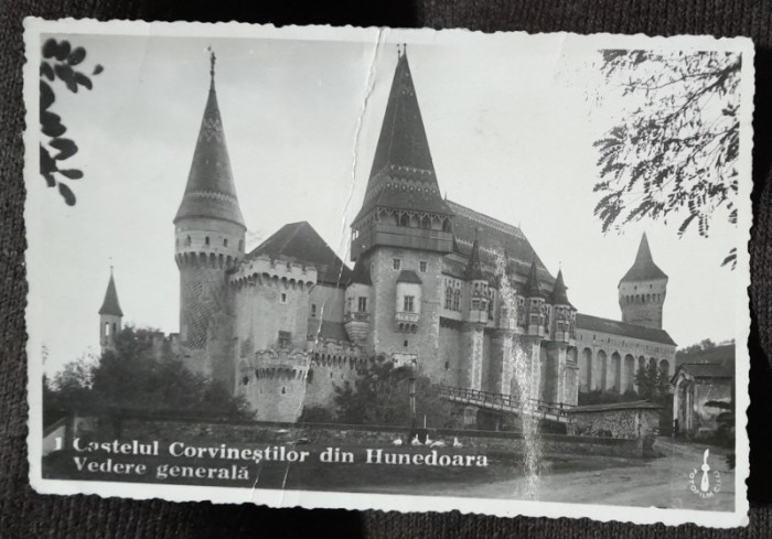 Carte postala, Castelul Corvinestilor din Hunedoara, 1939