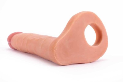 Ultra Soft Double 2 - Strap-on realist, flesh, 15.8 cm foto