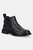GOE ghete chelsea de piele culoarea negru, cu toc plat, SS2N4104 BLACK