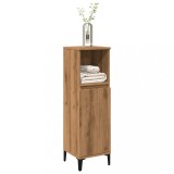 vidaXL Dulap de baie, stejar artizanal, 30x30x100 cm, lemn prelucrat