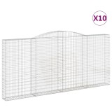 Cumpara ieftin Cosuri gabion arcuite 10 buc, 400x30x180/200cm, fier galvanizat