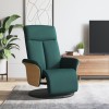 Gossi fotoliu rabatabil cu suport de picioare, verde inchis, textil