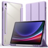 Husa JETech Samsung Galaxy Tab S9 11&quot; (2023), Spate Transparent, Suport Trifold, Violet Deschis