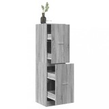 VidaXL Dulap de farmacie, sonoma gri, 40x41x144,5 cm, lemn prelucrat