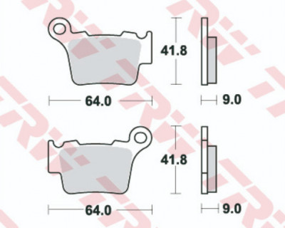 Placute frana spate KTM exc,tpi,sx,sxf 92-20 TRW foto