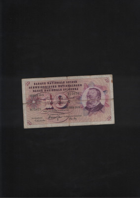 Elvetia 10 franci 1973 uzata seria075627 foto