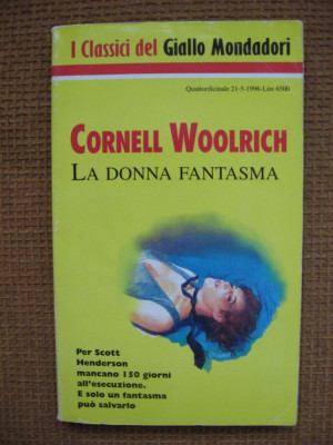 Cornell Woolrich - La donna fantasma (in limba italiana) foto