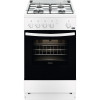 Aragaz Zanussi ZCG510F1WA, Gaz, 4 arzatoare, Aprindere electrica plita + cuptor, Siguranta plita/cuptor, 50 cm, Alb