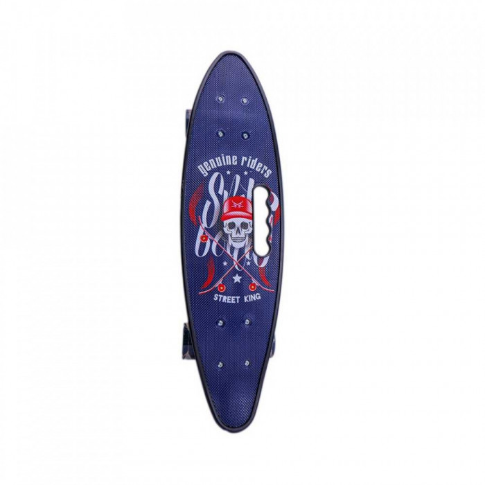 Placă skateboard cu roți silicon, led, Negru