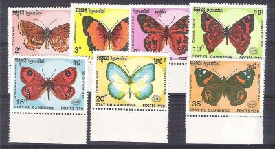 Cambodia 1990 Butterflies, MNH G.136 foto