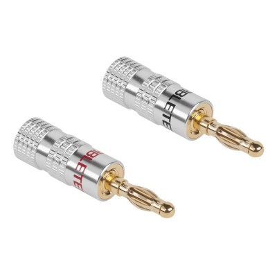 Set 2 mufe Banana din metal 4mm tata HQ Cabletech foto