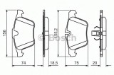 Set placute frana,frana disc JAGUAR XJ (NNA, X35, J12, J24) (2009 - 2016) BOSCH 0 986 494 481