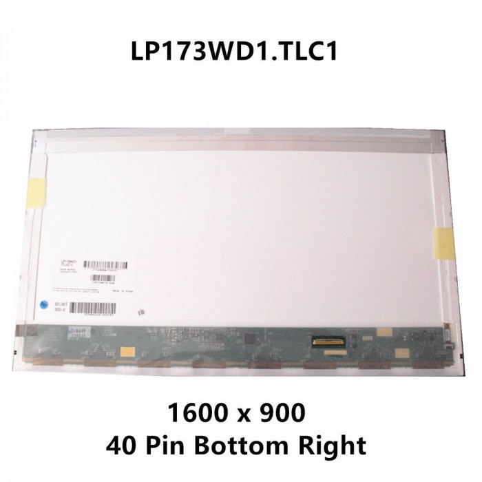Display Laptop, B173RW01 V.1, B173RW01 V.2, B173RW01 V.3, B173RW01 V.4, B173RW01 V.5, LP173WD1(TL)(C1), LP173WD1(TL)(C2), LP173WD1 TLC1, LP173WD1 TLC2