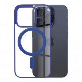 Cumpara ieftin Husa Antisoc iPhone 15 Pro MagSafe Pro Incarcare Wireless Albastru