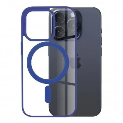 Husa Antisoc iPhone 15 Pro MagSafe Pro Incarcare Wireless Albastru foto