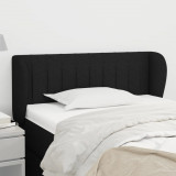 Gossi tablie de pat cu aripioare negru 83x23x78/88 cm material textil