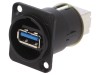 Conector USB 3.0 Reversibil Neutrik NAUSB3-B Negru Gender Changer