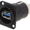 Conector USB 3.0 reversibil negru