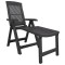 Sezlong, antracit, plastic - 1