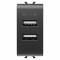 Priza USB tip A 1M alimentare dubla 5V Gewiss Chorus negru GW12447