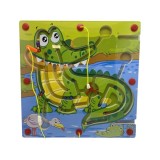 Labirint magnetic crocodil cu bile