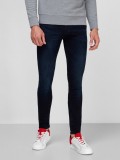 Blugi barbati cu talie medie si cu croiala Skinny Taper, bleumarin (Marime: W31