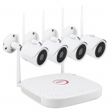 Cumpara ieftin Resigilat : Kit supraveghere video PNI House WiFi722, 4 canale 1080P, wireless, IP