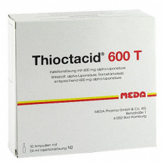 Supliment, Meda, Thioctacid 600T, Efect Antioxidant, 10 fiole x 24ml