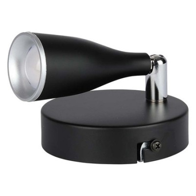 Lampa led montaj perete 4.5w 4000k alb neutru - negru foto