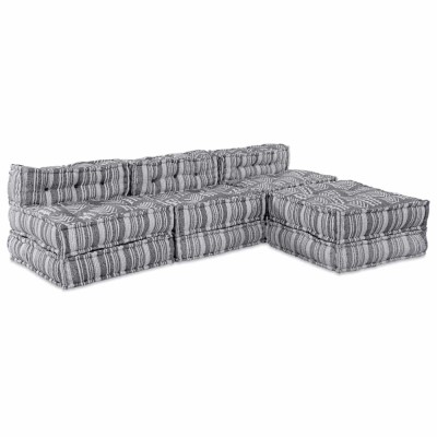 vidaXL Canapea modulară 4 pcs Gri deschis 70 x 70 x 56 cm țesătură 3315099 foto