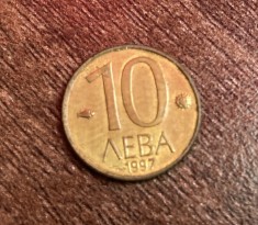 C50 - Moneda foarte veche - Bulgaria - 10 leva - 1997