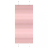 Jaluzea plisată roz 60x100 cm vidaXL, poliester, montaj cu/fără găurire, lățime țesătură 59.4cm