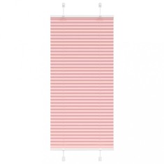vidaXL Jaluzea plisată roz 60x150 cm Lățime țesătură 59,4cm poliester