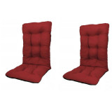 Set Perne pentru scaun de casa si gradina cu spatar, 48x48x75cm, culoare visiniu, 2 buc/set, Palmonix