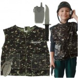 Costum carnaval Militar cu accesorii, 3-8 ani