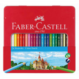 Cumpara ieftin Creioane Colorate Faber-Castell Eco, 24 Buc/Set, Culori Asortate, Cutie Metalica, Creion de Colorat, Creioane Colorate Faber-Castell, Creioane de Colo