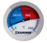 Termometru pentru gratar Smoke&amp;BBQ, otel, 0-250 grade Celsius, Kaminer