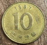 C50 - Moneda foarte veche - Coreea de Sud - 10 won - 1987