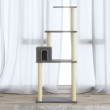 VidaXL Ansamblu pisici cu st&acirc;lpi din funie de sisal gri deschis 147 cm
