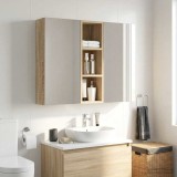 vidaXL Dulap de perete pentru baie Stejar Sonoma 20 x 16 x 62,5 cm 889305