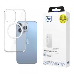 Husa MagSafe pentru Apple iPhone 13 Pro, 3MK, MagCase, Transparenta foto