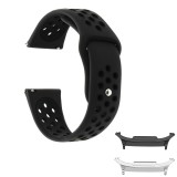 Curea silicon compatibila Samsung Galaxy Watch8 Classic 46mm, Negru Carbon