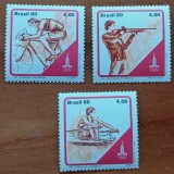 BRAZILIA- &#039;&#039;SPORT -OLIMPIADA -MOSCOVA&#039;&#039;-Serie ff veche -Completa 3VAL-MNH LUX -NESTAMPIL.-VEZI SCAN, Nestampilat